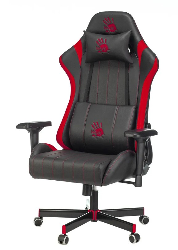 Кресло игровое A4Tech Bloody GC-990 черный/красный искуств.кожа