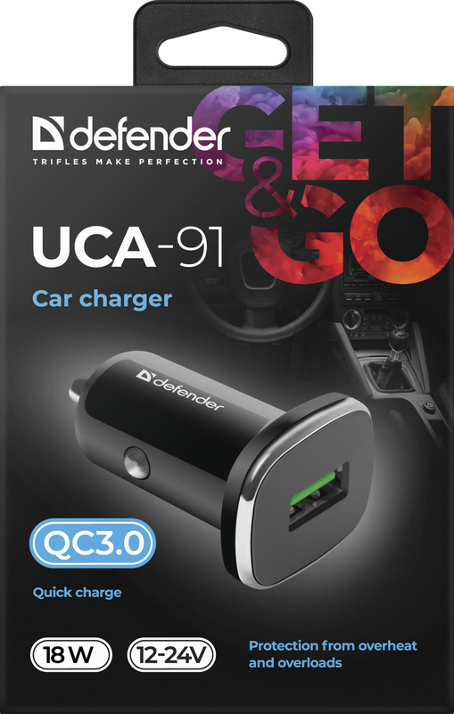 Автомобильное ЗУ Defender UCA-91 (1 USB, 18W)