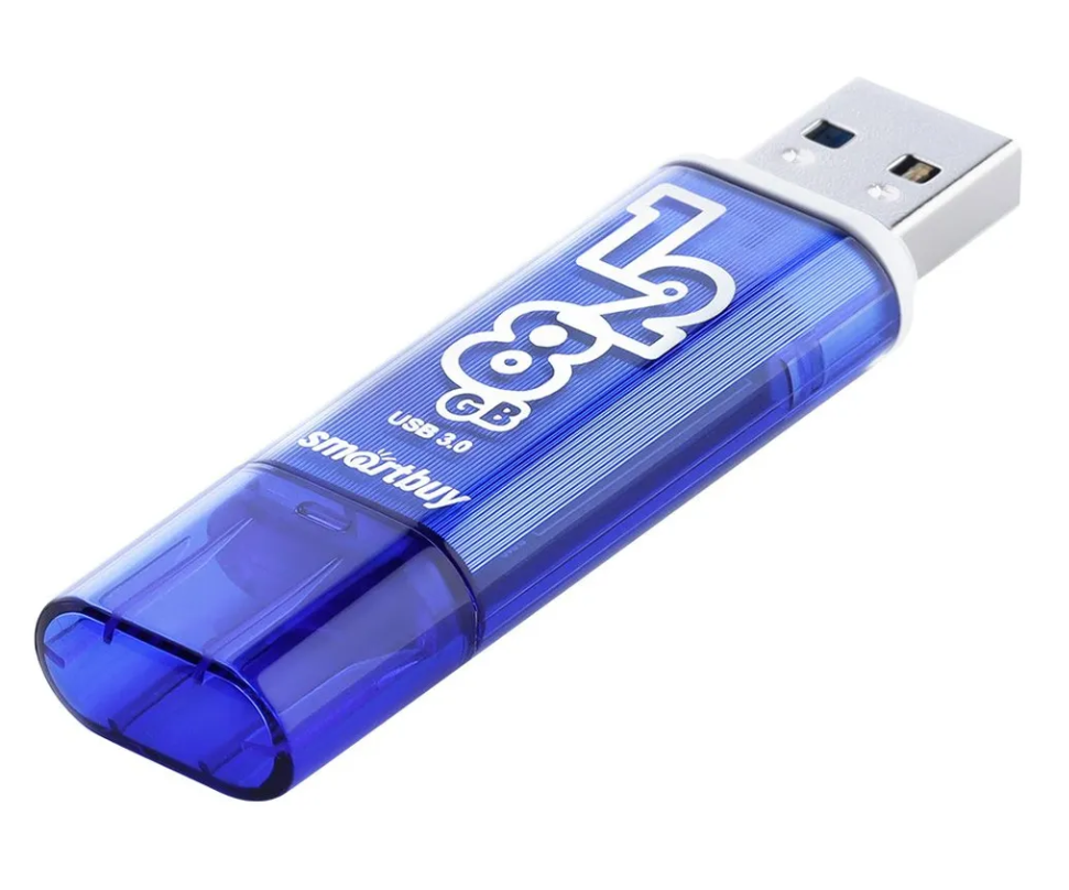 Флеш накопитель 128Gb USB 3.0 SmartBuy Glossy Dark Blue (SB128GBGS-DB)