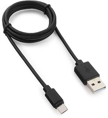 Кабель USB - MicroUSB, Гарнизон GCC-mUSB2-AMBM-1M, 1 м, черный