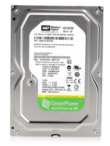 Жесткий диск 3.5" 1000Gb WD AV-GP (WD10EURX)