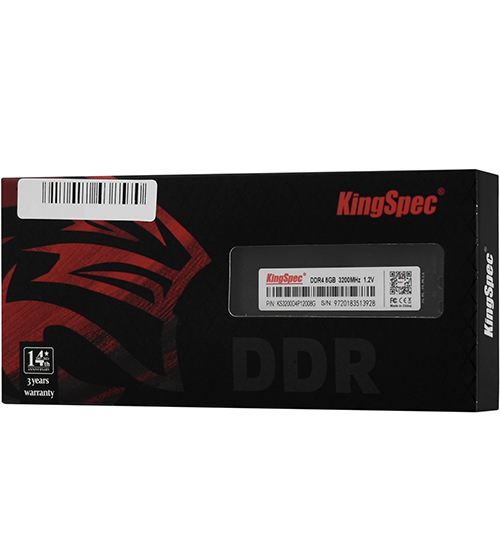 Модуль памяти DDR4 8Gb PC25600 3200MHz Kingspec (KS3200D4P12008G)