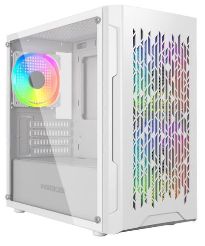 Корпус mATX без БП Powercase Mistral Micro D3W ARGB (CMMDW-A3), белый