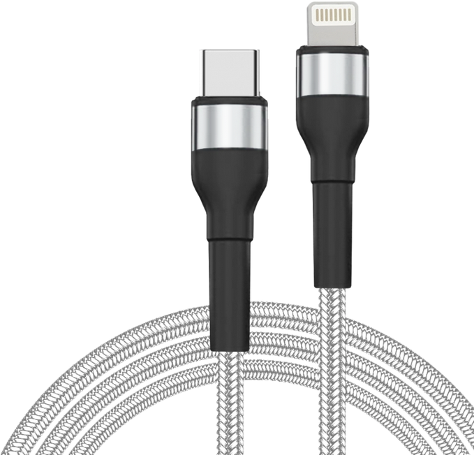 Кабель Type C - Lightning JETACCESS JA-DC60 1м серебристый