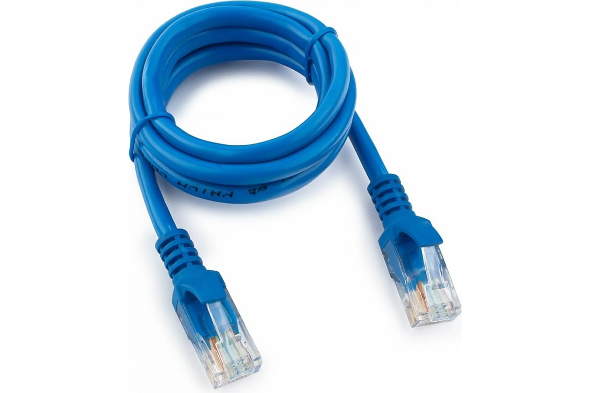 Патчкорд UTP Cablexpert PP12-1M/B кат.5e, 1м, литой, многожильный (синий)