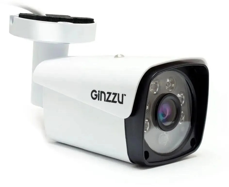 IP Камера видеонаблюдения Ginzzu HIB-5303A, IP 5.0Mp, 3.6mm, POE, IR 30м, IP66, мет.