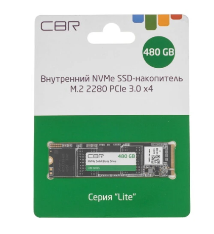 Накопитель SSD M.2 NVMe 480Gb CBR SSD-480GB-M.2-LT22
