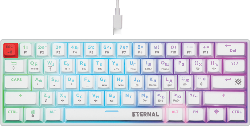 Клавиатура механическая Defender Eternal GK-019, белый