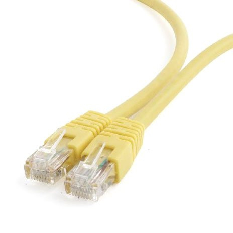 Патчкорд UTP Cablexpert PP6U-0.5M/Y кат.6, 0.5м, литой, многожильный (жёлтый)