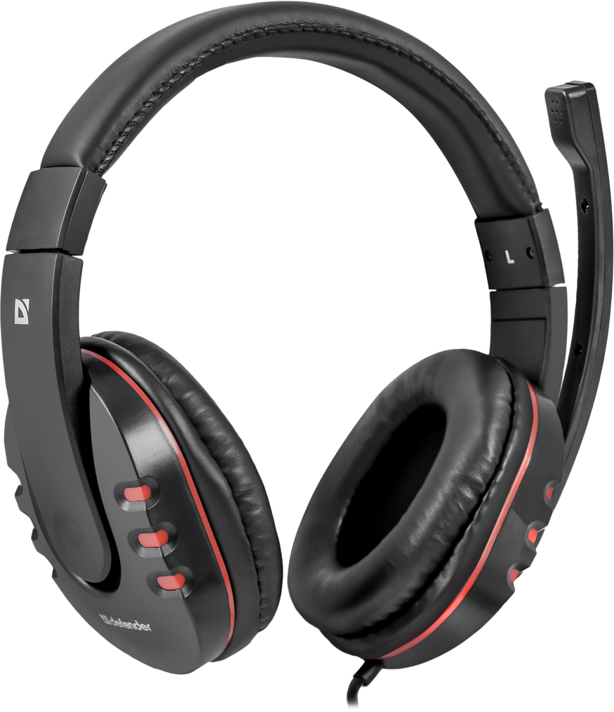 Гарнитура Defender Warhead G-160, черный+красный