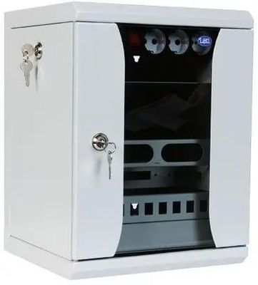 Шкаф коммутационный ЦМО ШРН-8.255-10 настенный 8U 320x305мм пер.дв.стекл серый
