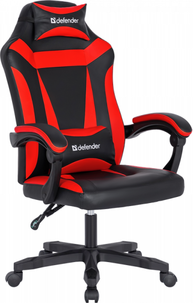 Кресло игровое Defender Master, черный/Красный