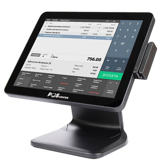 Сенсорный POS-моноблок POScenter POS101-17 (17", PCAP, J3455, RAM 8Gb, SSD M2 128Gb, MSR, без ОС)