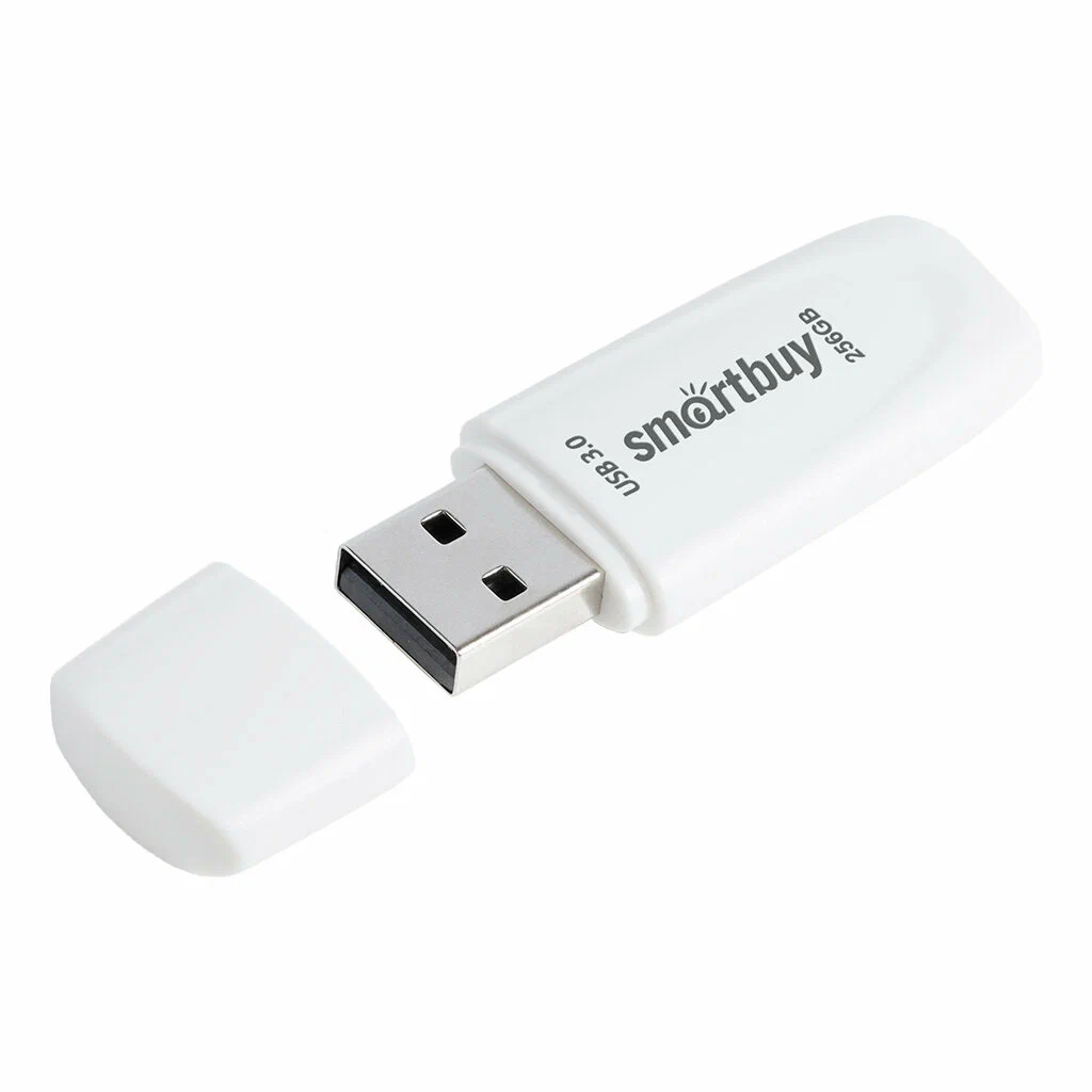 Флеш накопитель 256Gb USB 3.0 SmartBuy Scout White (SB256GB3SCW)
