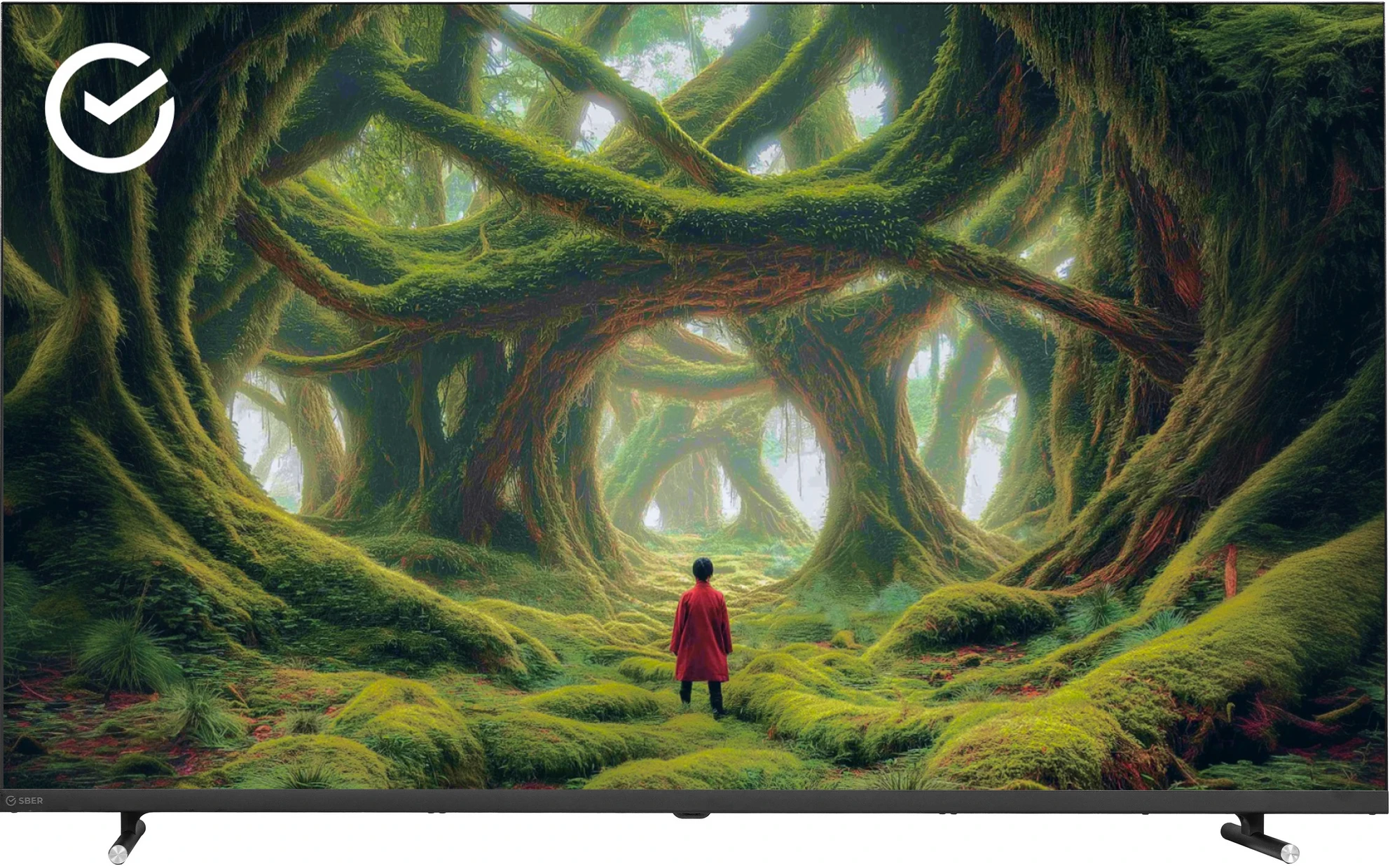Телевизор 55" Sber SDX 55U4139, 3840x2160, 4K Ultra HD, 60 Гц, Wi-Fi, Smart TV, СалютТВ, черный