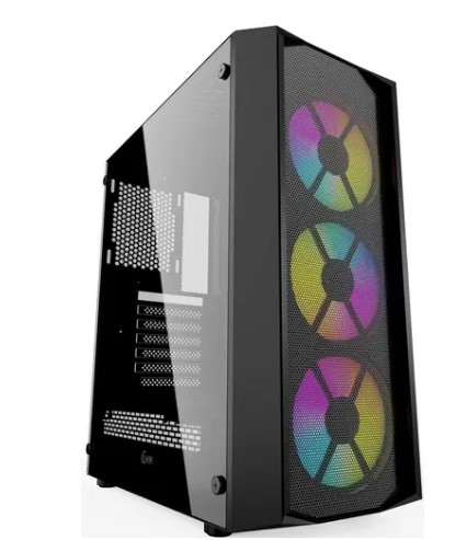 Корпус ATX без БП Powercase Rhombus X3 Mesh LED (CMRMX-L3)