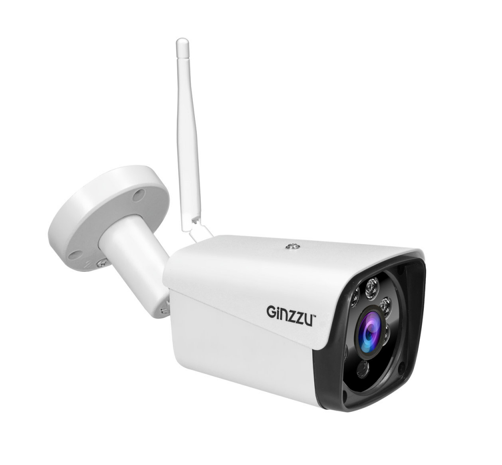 WiFi Камера видеонаблюдения Ginzzu HWB-4301A, WiFi 3.0Mp, 3.6mm, IR 30м, IP66, мет.