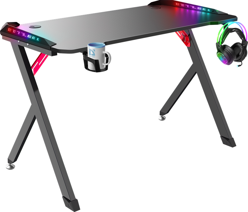 Игровой стол Defender Spirit RGB, черный