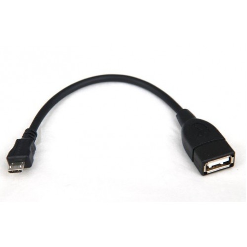 Кабель microUSB 2.0 OTG 0.1m