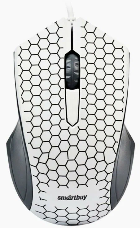 Мышь проводная Smartbuy ONE 334, USB, белый