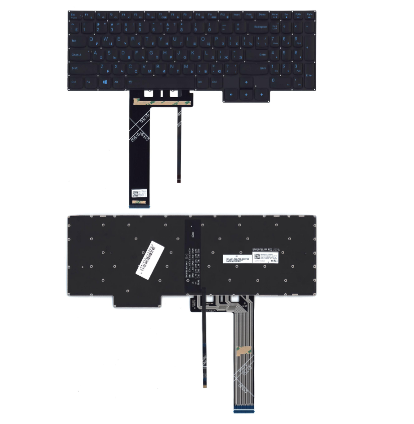 Клавиатура для ноутбука Lenovo IdeaPad 3-15ARH05 черная синяя подсветка