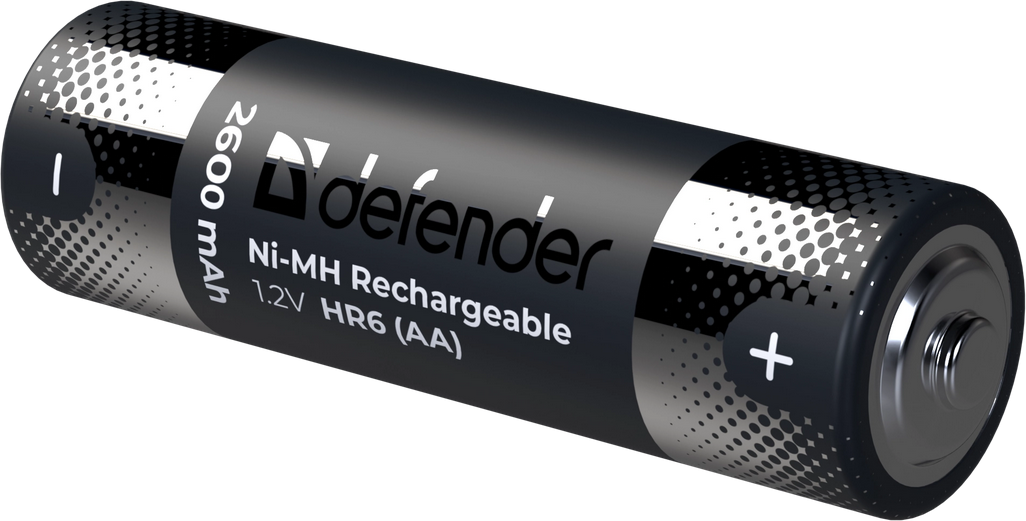 Аккумуляторные батарейки AA Defender 2600mAh HR6-2BL 2шт
