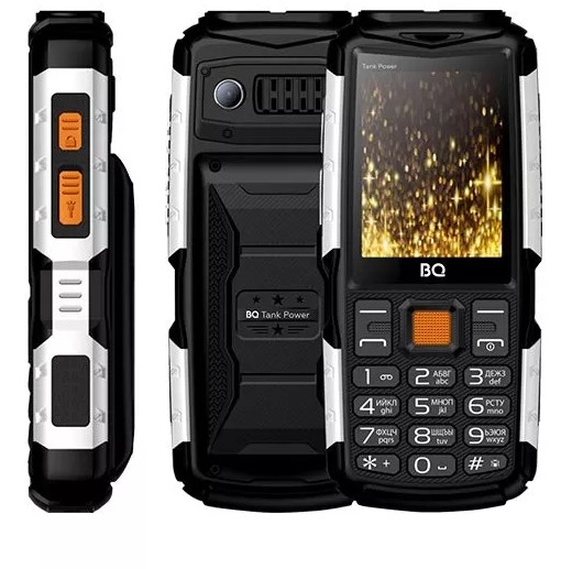 Мобильный телефон BQ-2430 Tank Power Black/Silver Dual SIM