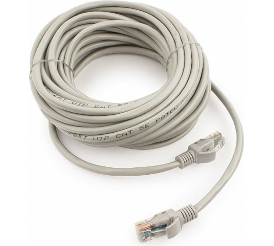 Патчкорд UTP Cablexpert PP12-10M кат.5e, 10м, литой, многожильный (серый)