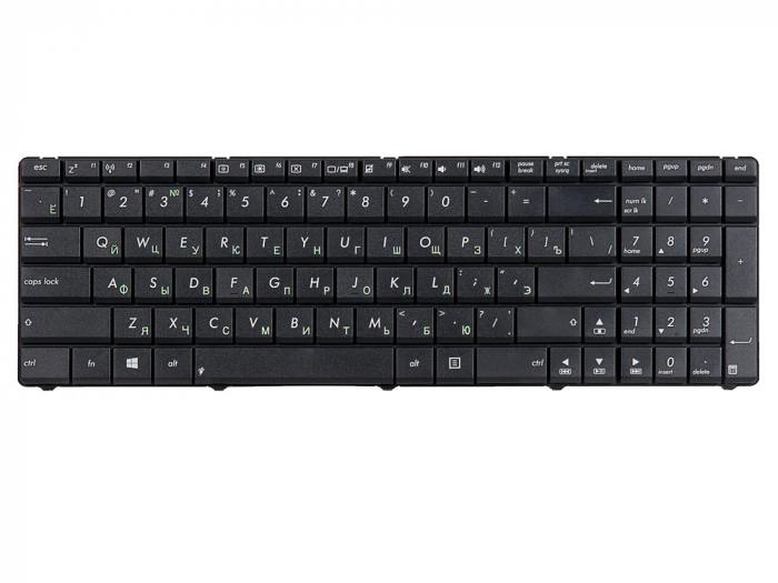 Клавиатура для ноутбука Asus K52, K53, K54, K55, N50, N51, N52, N53 Скошенные клавиши Black