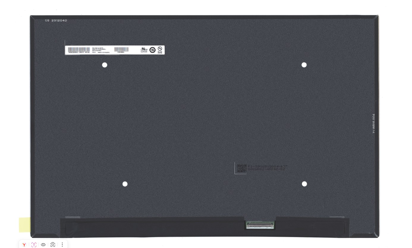 Дисплей 16" BOE-Hydis B160UAN06.L (UltraSlim,1920x1200 WUXGA ,40pin,Right)