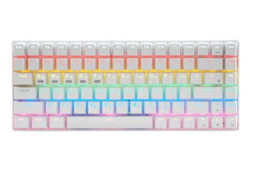 Клавиатура беспроводная механическая Gembird KBW-G520L, RGB, BT+2.4G, белый