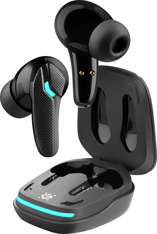 Bluetooth Гарнитура Defender CyberDots 285 черный, игровые TWS