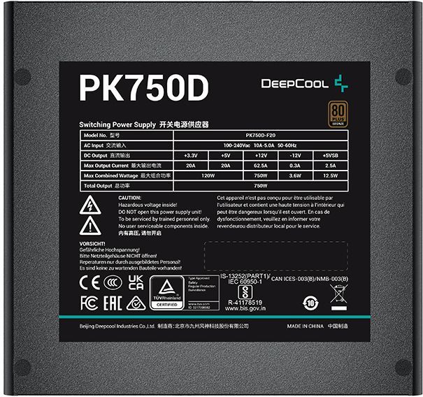 Блок питания 750W DeepCool PK750D