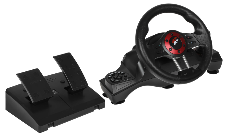 Руль FLASHFIRE F119 PC/PS/Xbox/Switch, педали, черный