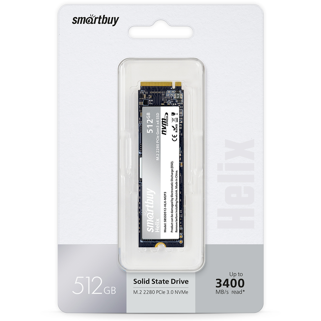 Накопитель SSD M.2 NVMe 512Gb Smartbuy Helix (SBSSD512-HLX-M2P3)