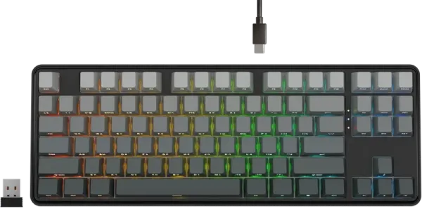 Клавиатура беспроводная механическая Redragon Star Blade Pro RU, RGB, BT+2.4G, черный/серый