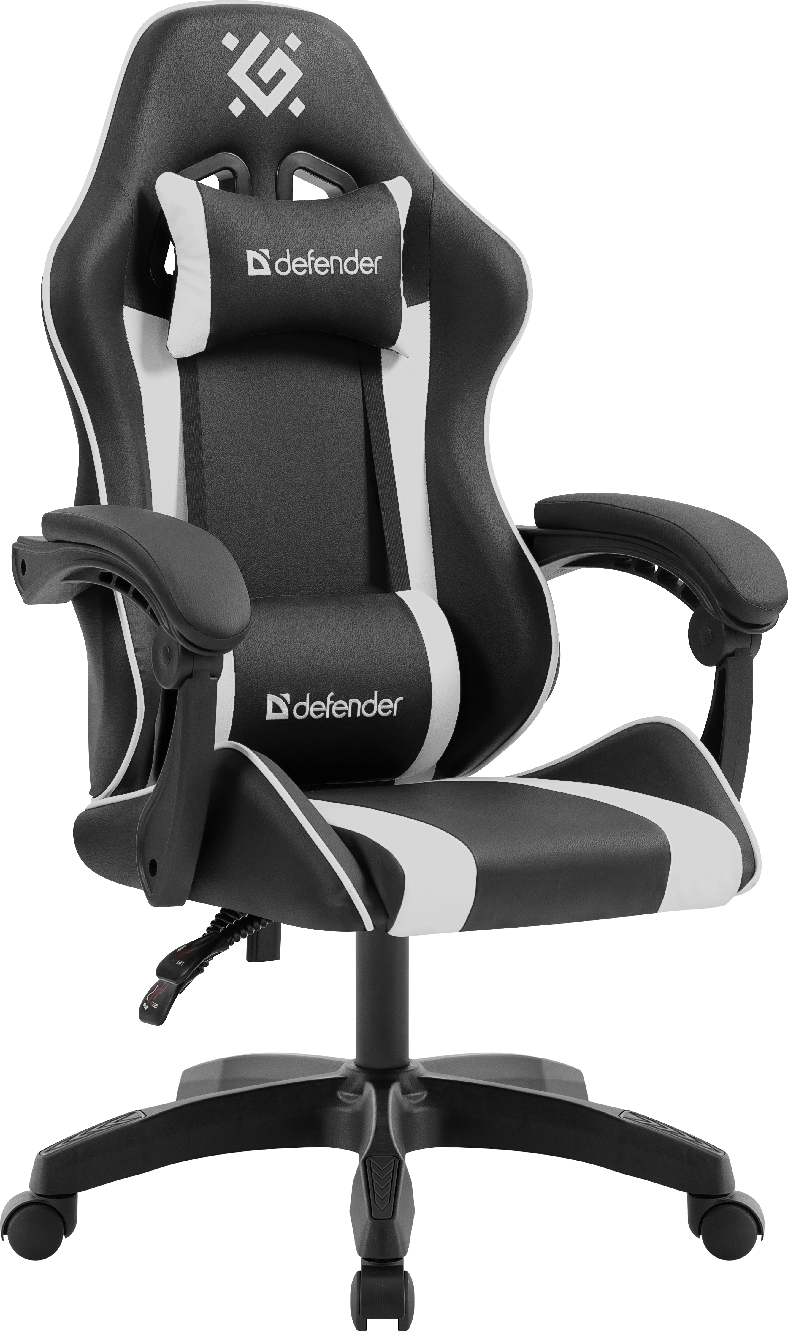 Кресло игровое Defender Legas, черный/белый