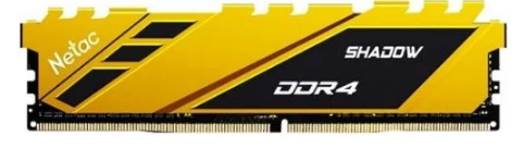Модуль памяти DDR4 16Gb PC21300 2666MHz Netac Shadow NTSDD4P26SP-16Y Yellow, с радиатором