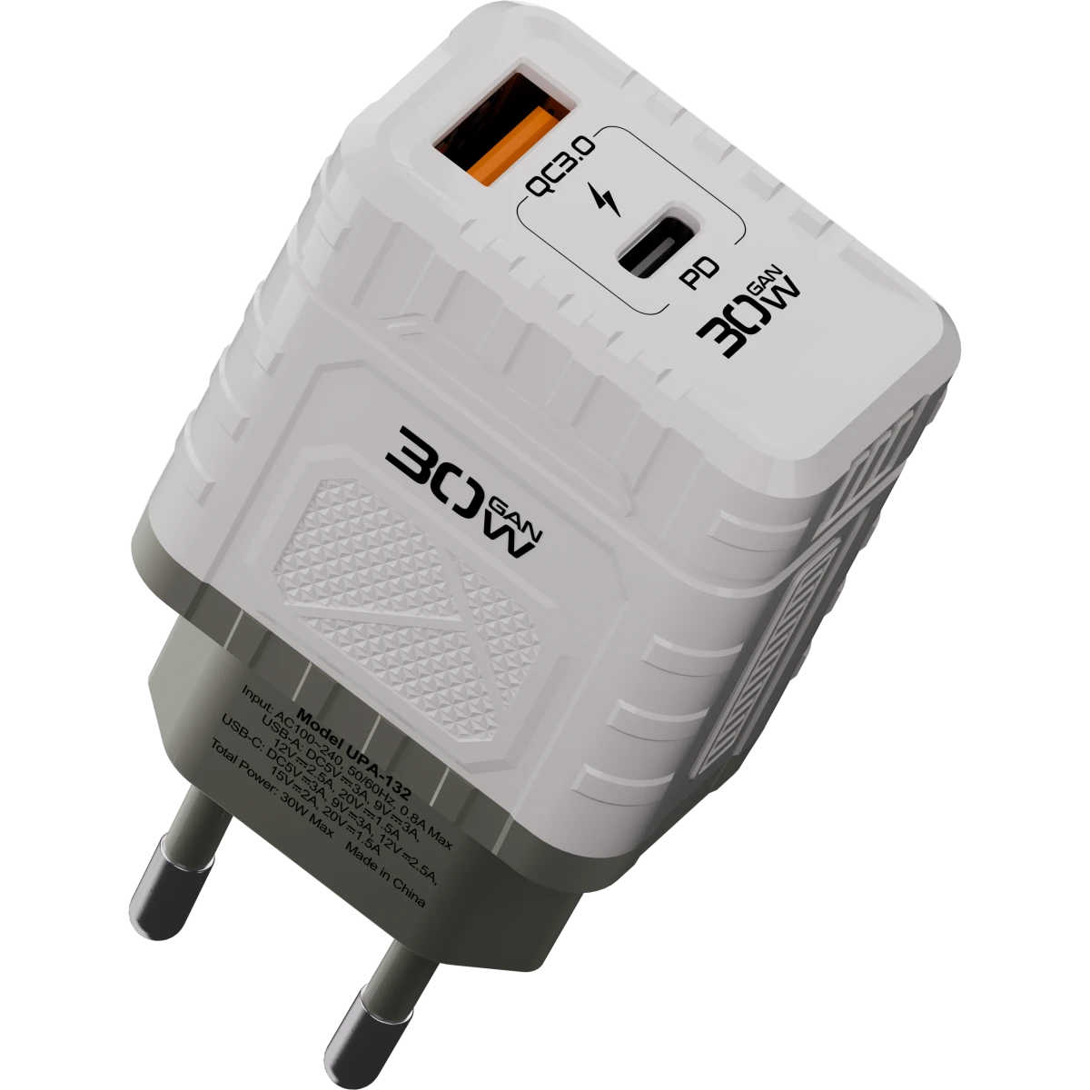 Универсальное СЗУ Defender UPA-132 (1 USB-C, 1 USB-A, 30W), белый