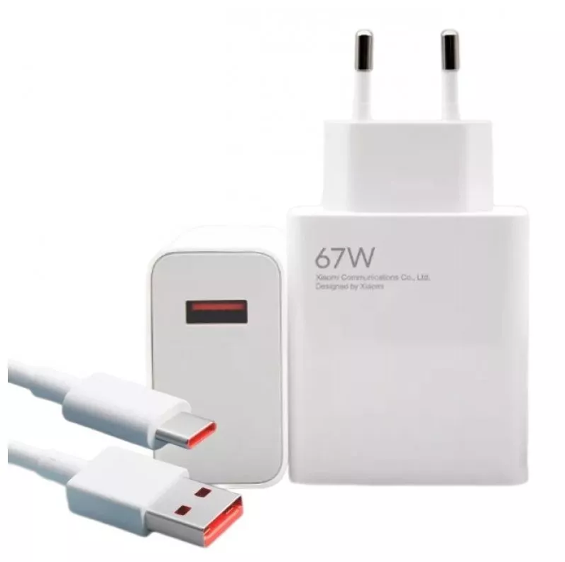 СЗУ Xiaomi 67W, 1 USB-A, кабель USB-A - Type-C