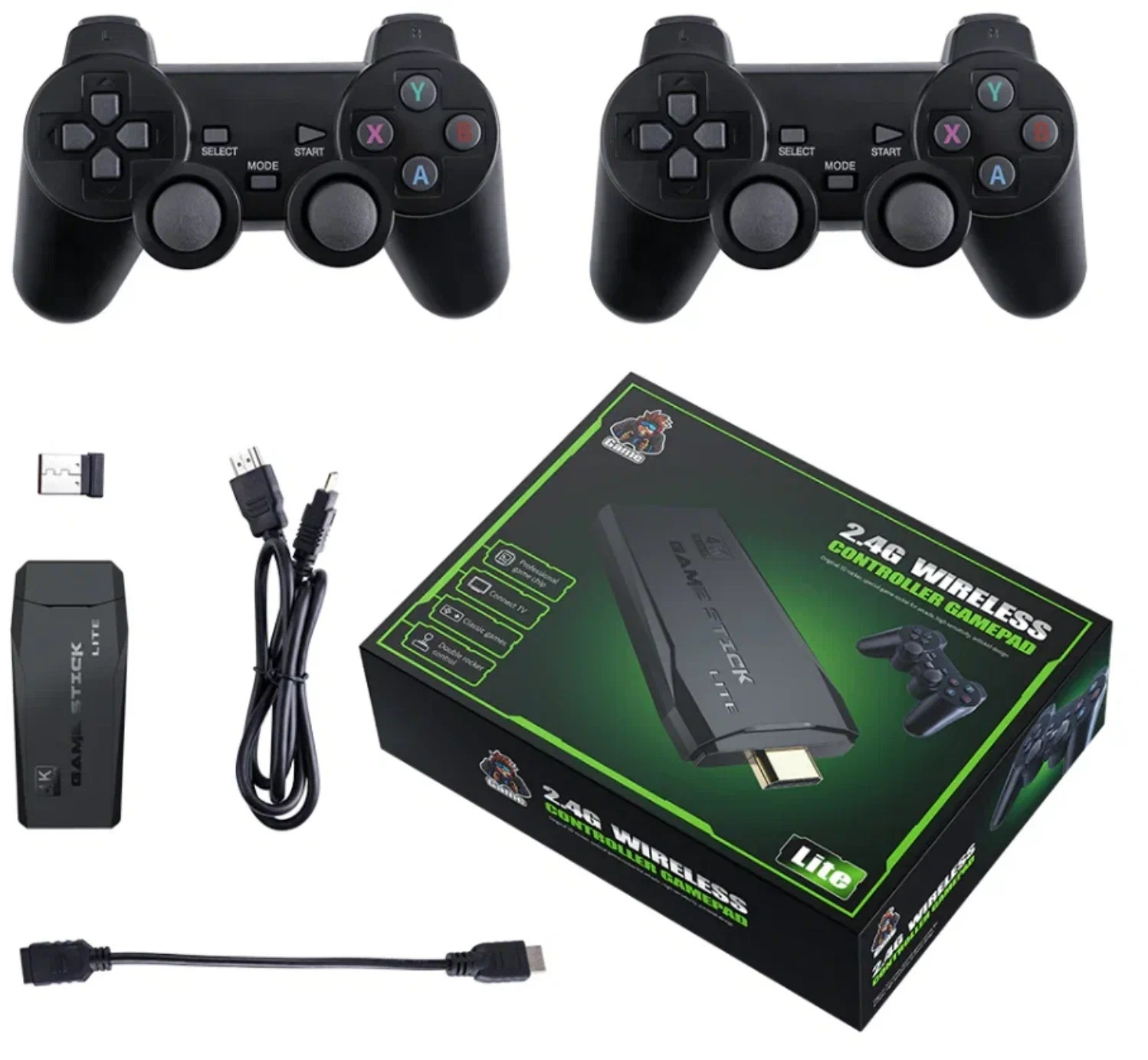 Игровая приставка Game Stick Lite, 64 Gb, 15000 игр, 4K