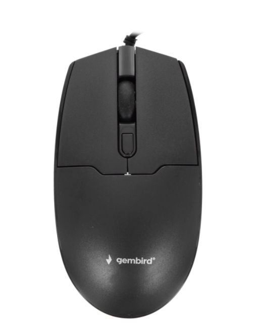Мышь проводная Gembird MOP-430, черный, USB