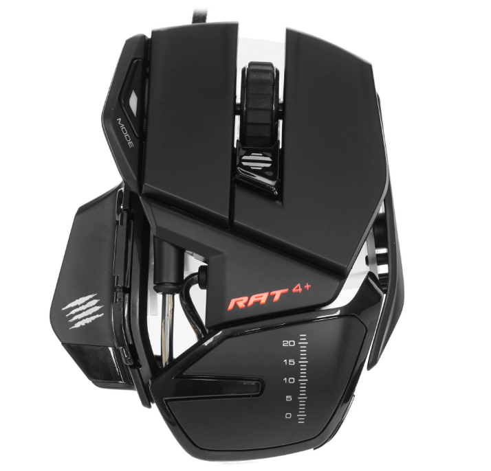 Мышь игровая Mad Catz R.A.T. 4+ чёрная, USB