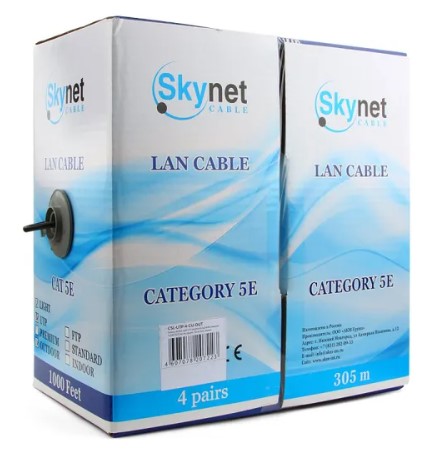 Кабель внешний витая пара Бухта 305м SkyNet UTP5e 4pr ( 0.51mm), медь CSP-UTP-4-CU-OUT