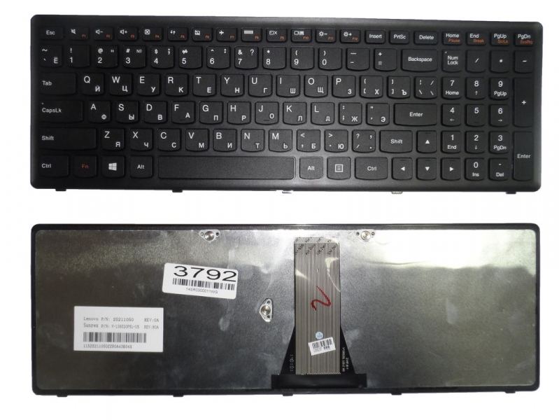 Клавиатура для ноутбука Lenovo IdeaPad G500S, G505A, G505G, G505S, S500, S510, S510P RU Black