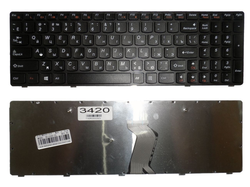 Клавиатура для ноутбука Lenovo IdeaPad G500 G505 G510 G700 G710 RU Black