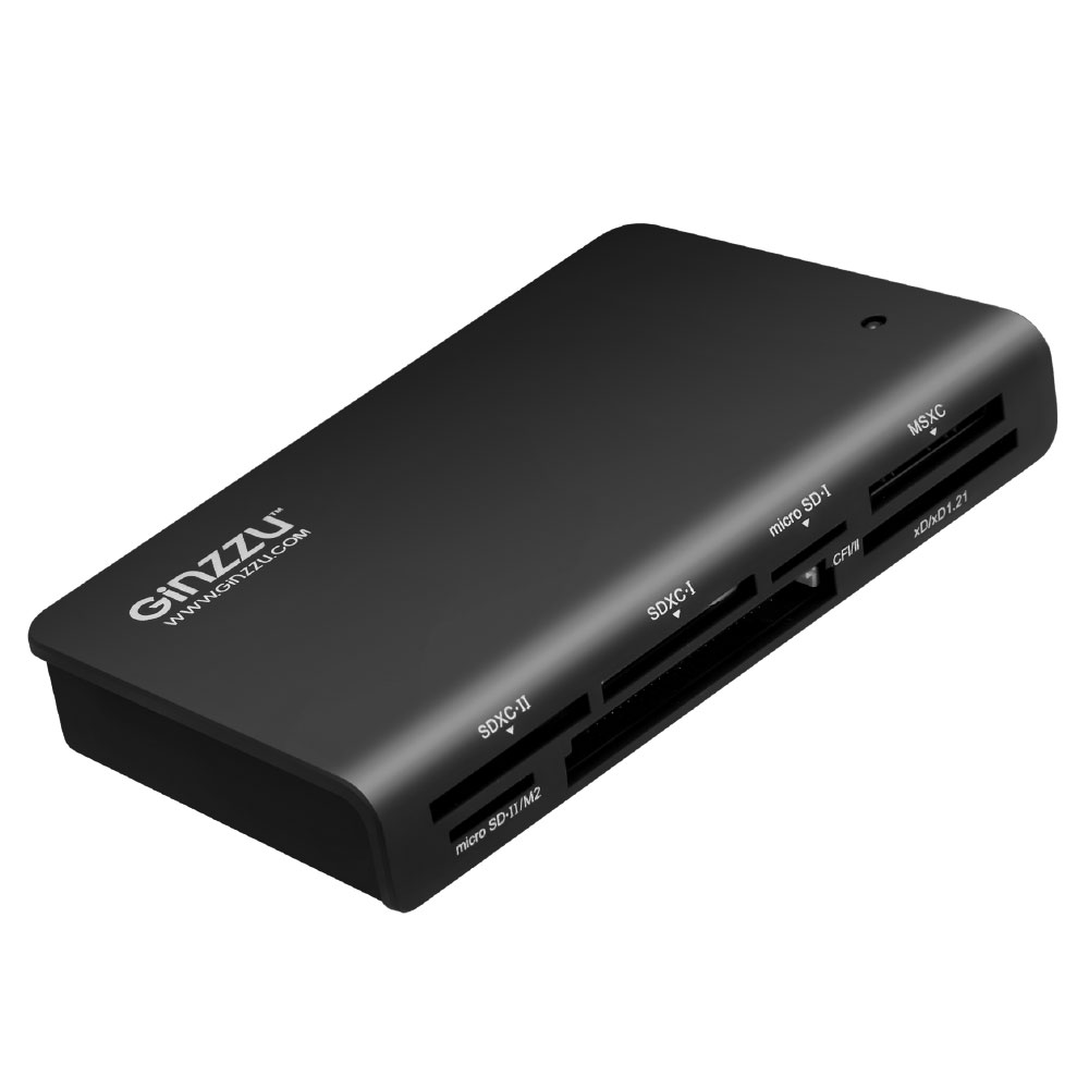 Картридер внешний Ginzzu GR-336B, USB 3.0