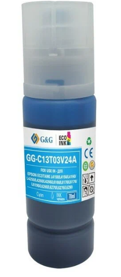 Чернила G&G 101C (GG-C13T03V24A) Cyan (для Epson L4150/4160/4167/6160/6170/6190 70мл)