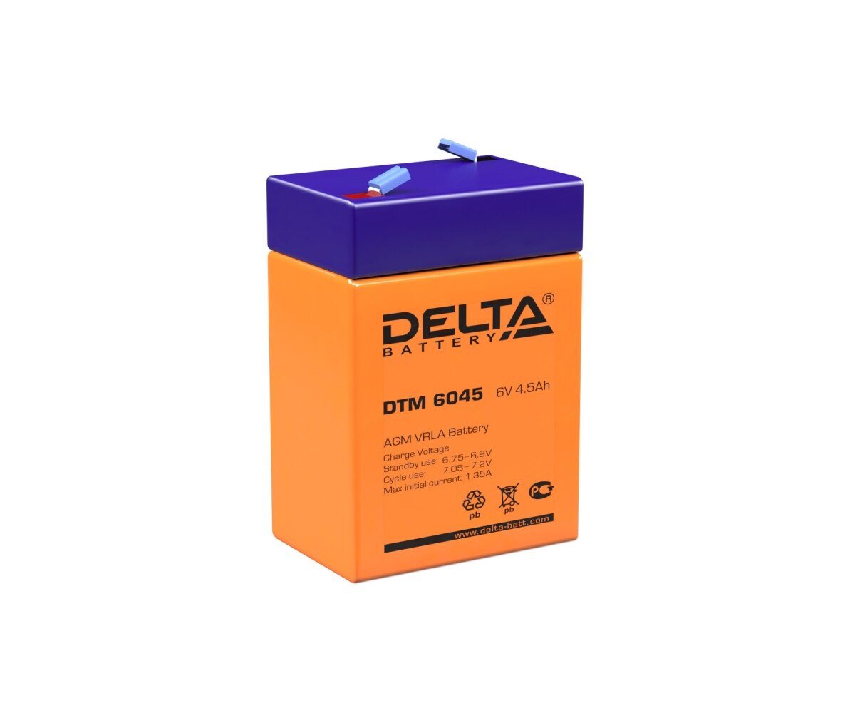 Аккумулятор Delta DTM 6045 6V 4,5Ah