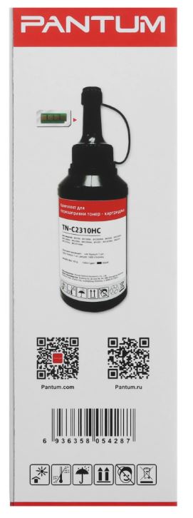 Заправочный комплект Pantum TN-C2310HC черный флакон 65гр. + чип, для устройств BM/BP 2300